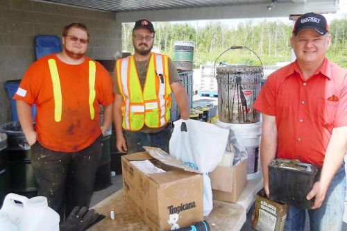  Joe Desjardins and staff from Drain All Ltd. at the South Frontenac Hazardous Waste Site, which is open weekly at 2491 Keeley Road